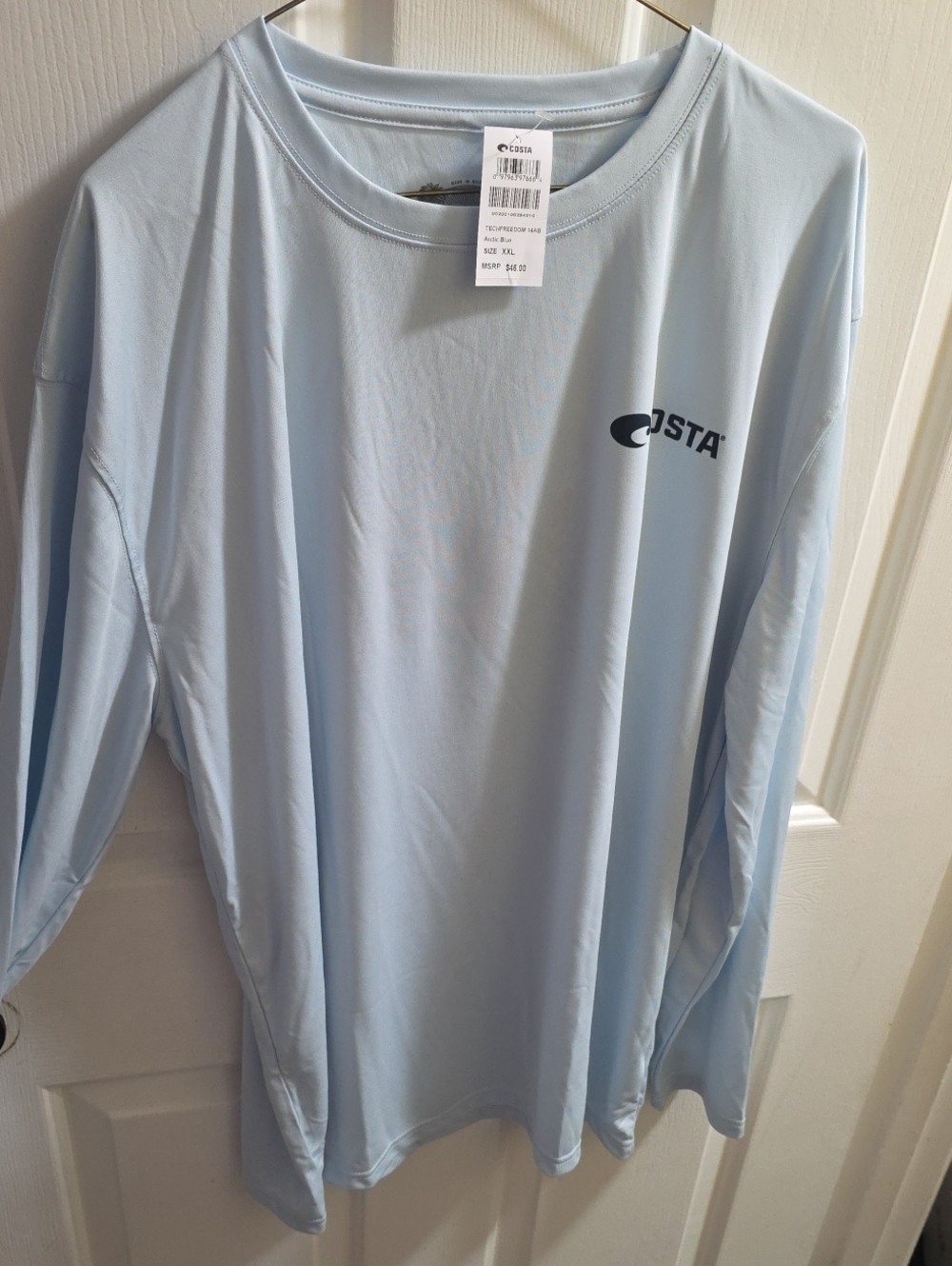 Costa Light Blue Long Sleeve Performance Tee
